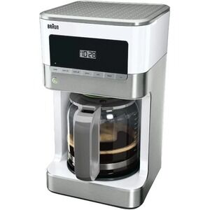 Braun 60.86 fl oz Drip Coffee Maker White BrewSense 12-cup KF6050WH/White‎